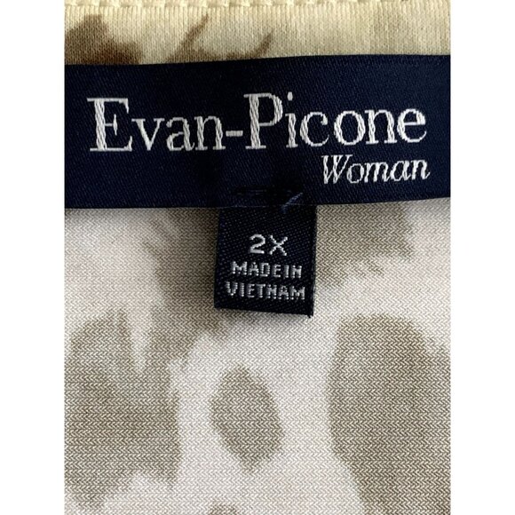 Evan-Picone Woman 2X Leopard Print V-Neck Wrap Blouse Top - Picture 4 of 11